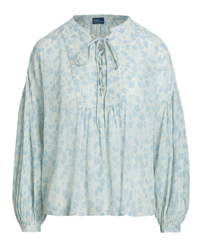 green-floral-blouse-with-tie-closure