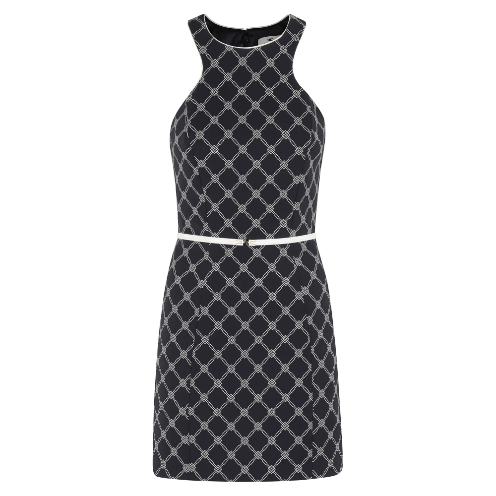 Elisabetta Franchi Jurk met Riem Black Dames