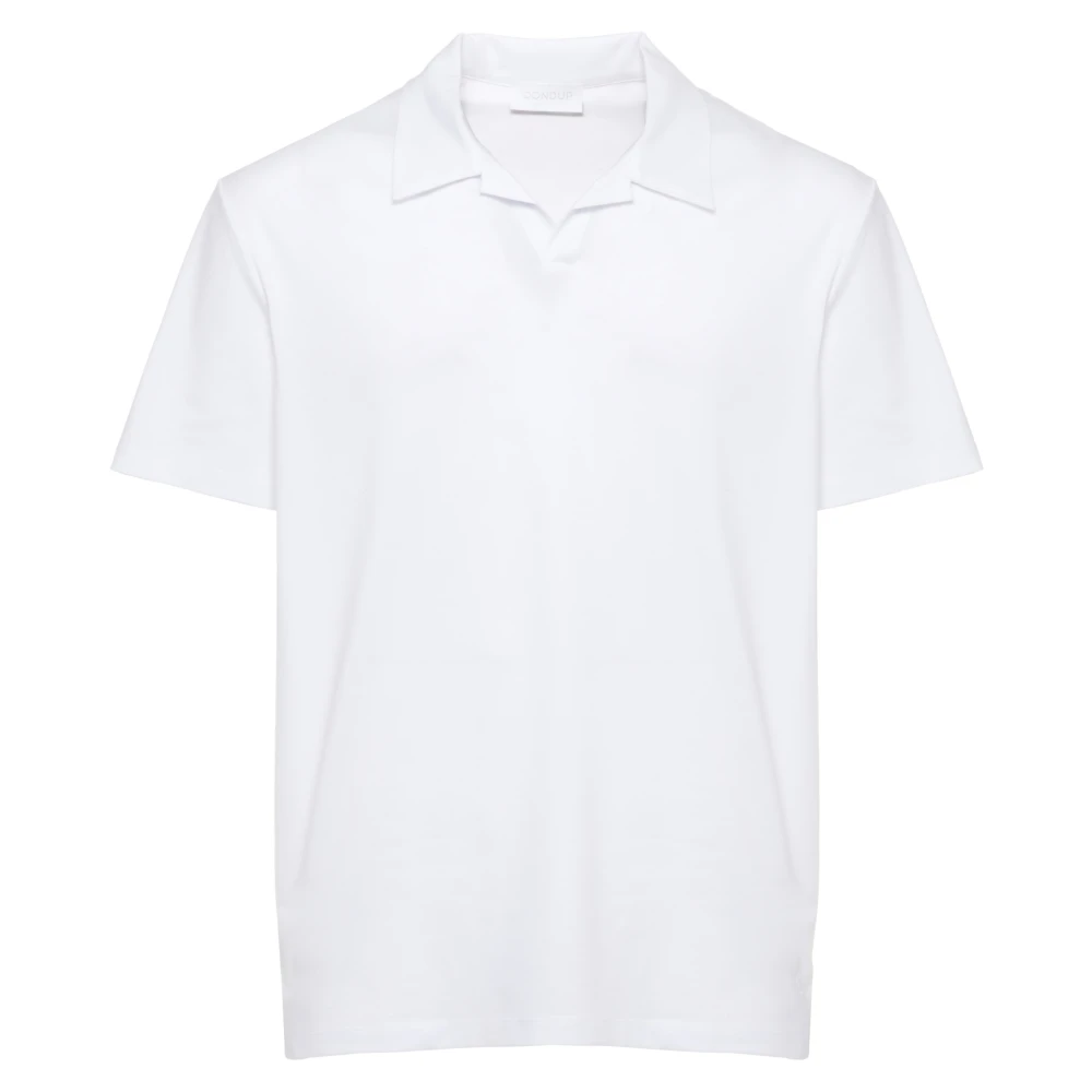 Dondup Vit Regular-Fit Pikétröja I Jersey