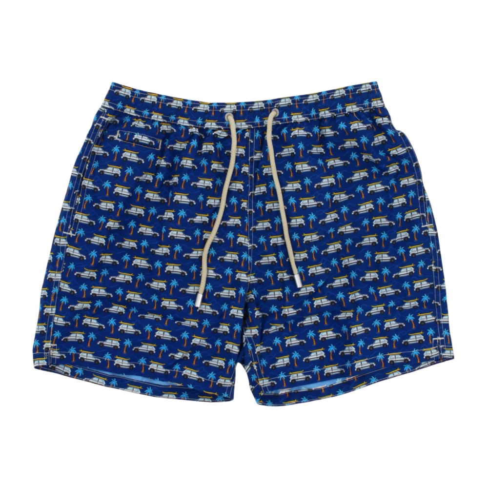 Mc2 Saint Barth Men's Blue Beachwear,, Sea Clothing Swim Shorts Small