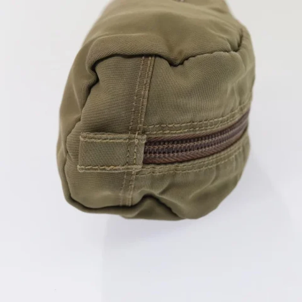 Prada Vintage Pre-owned Nylon pouches Beige Dames