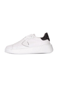 Vita Lädersneakers för Kvinnor