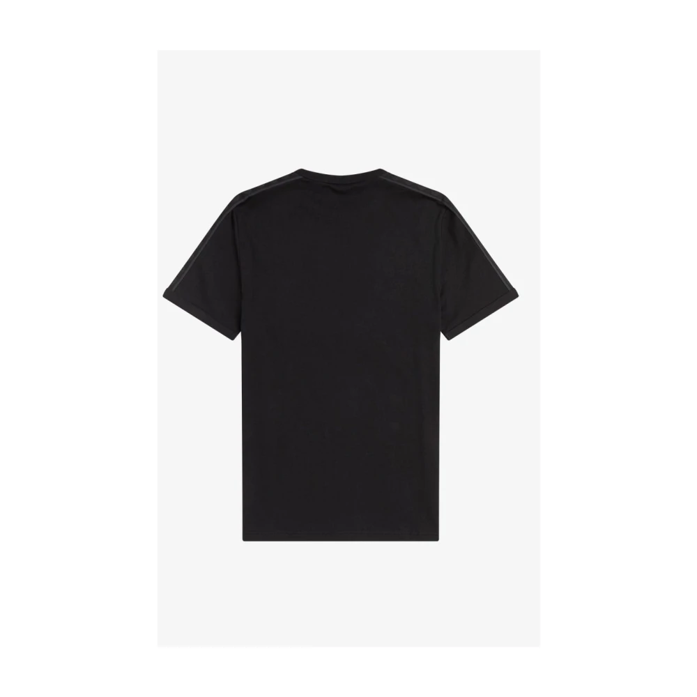 Fred Perry Ringer T-Shirt met Twee-Streepse Afwerking Black Heren
