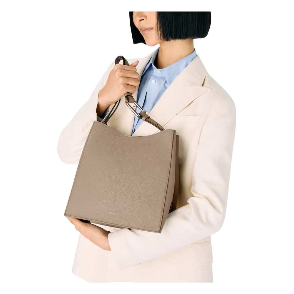 Furla Nuvola Bucket Tas S Gray Dames