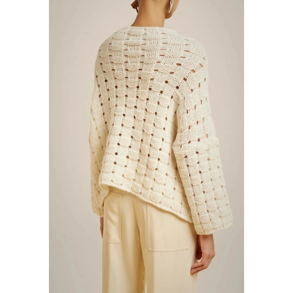 Liviana Conti Alpaca en wollen trui mandensteek Gray Dames