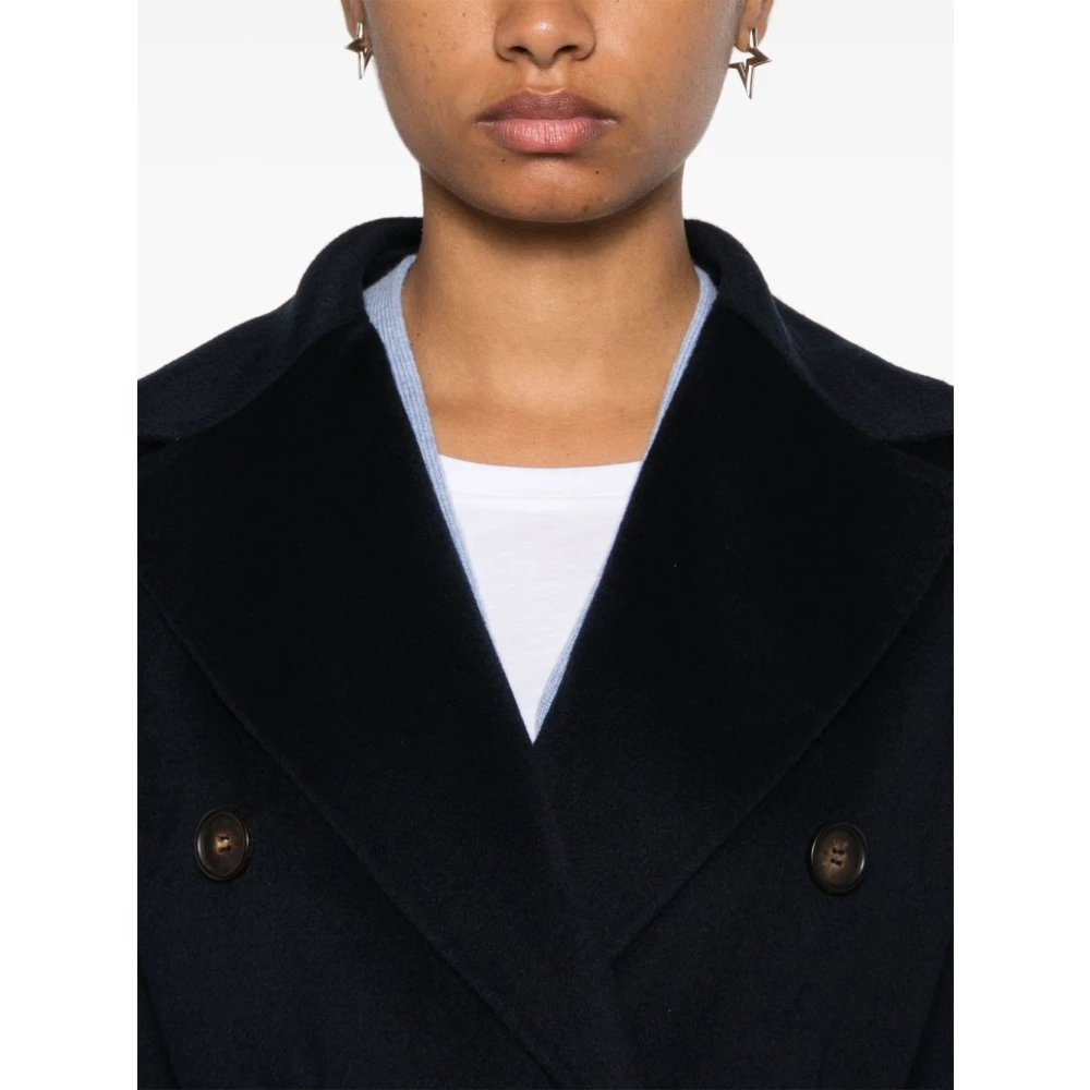 Max Mara Blauwe Wollen Jas Damesmode Blue Dames