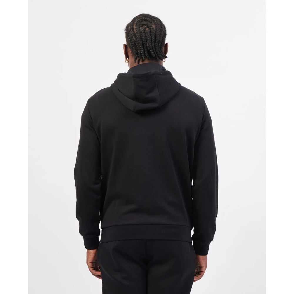 Bikkembergs Zwarte Hoodie Met Rits Logo Black Heren