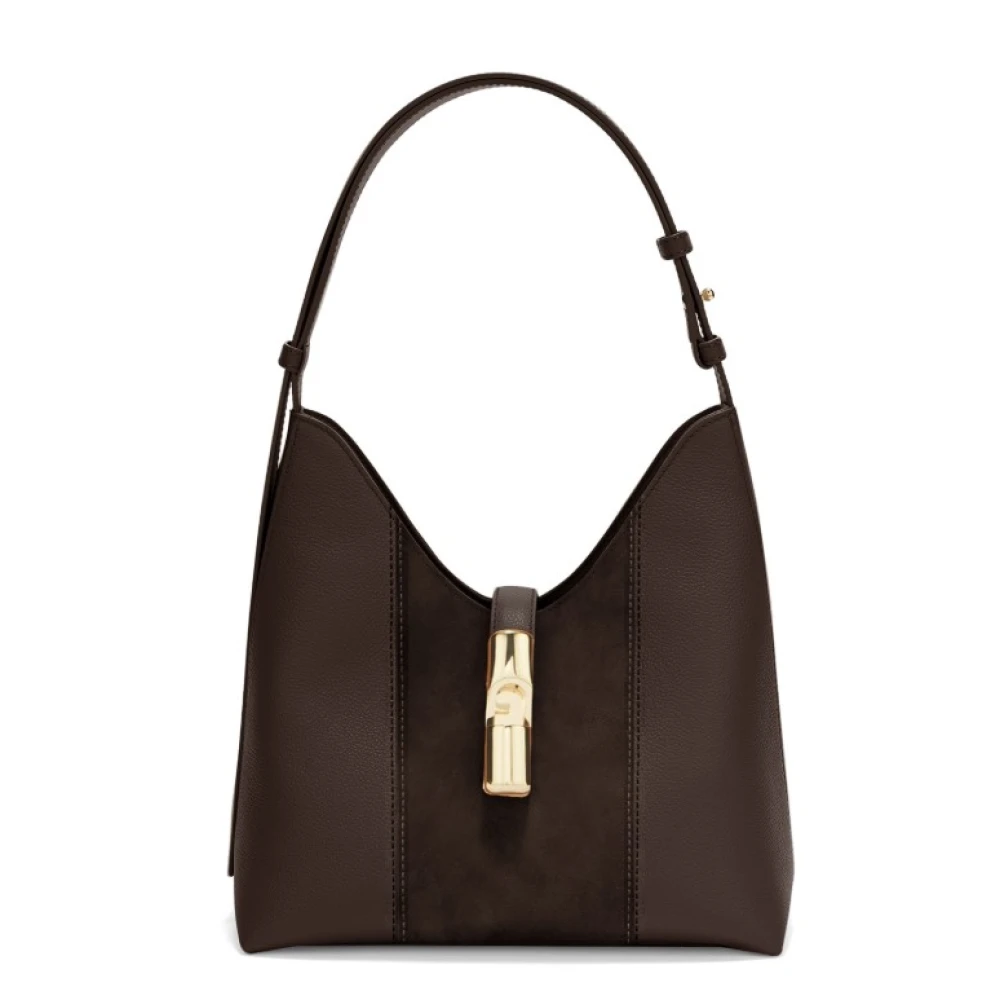 Furla Vrouw Bruin Tassen Dames, One Size, Leer, Goccia Schoudertas