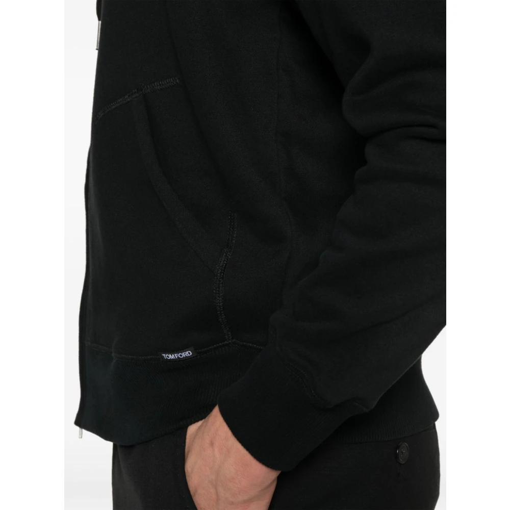 Tom Ford Zwarte hoodie met zakken Black Heren