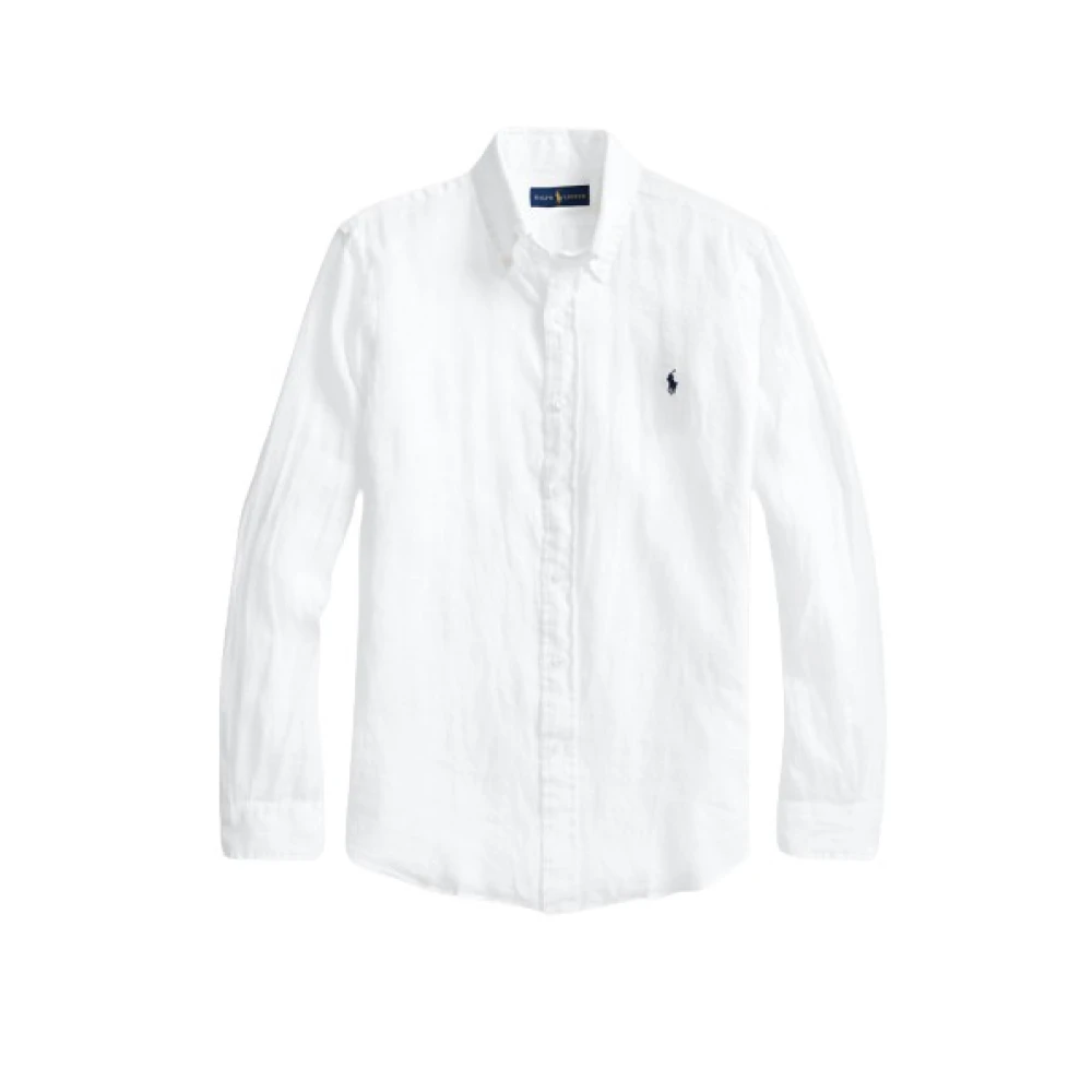 Polo Ralph Lauren Slim Fit Linnen Overhemd White Heren