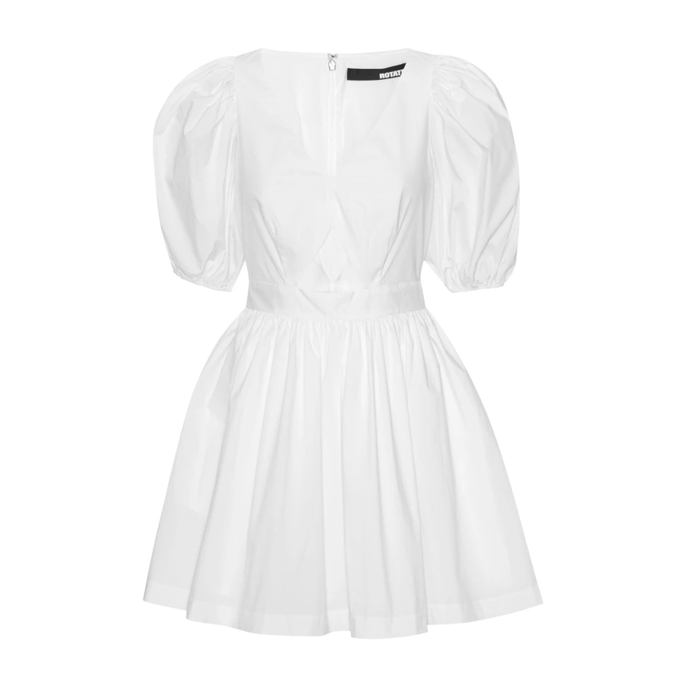 Puff Sleeve Mini Dress - Bright White