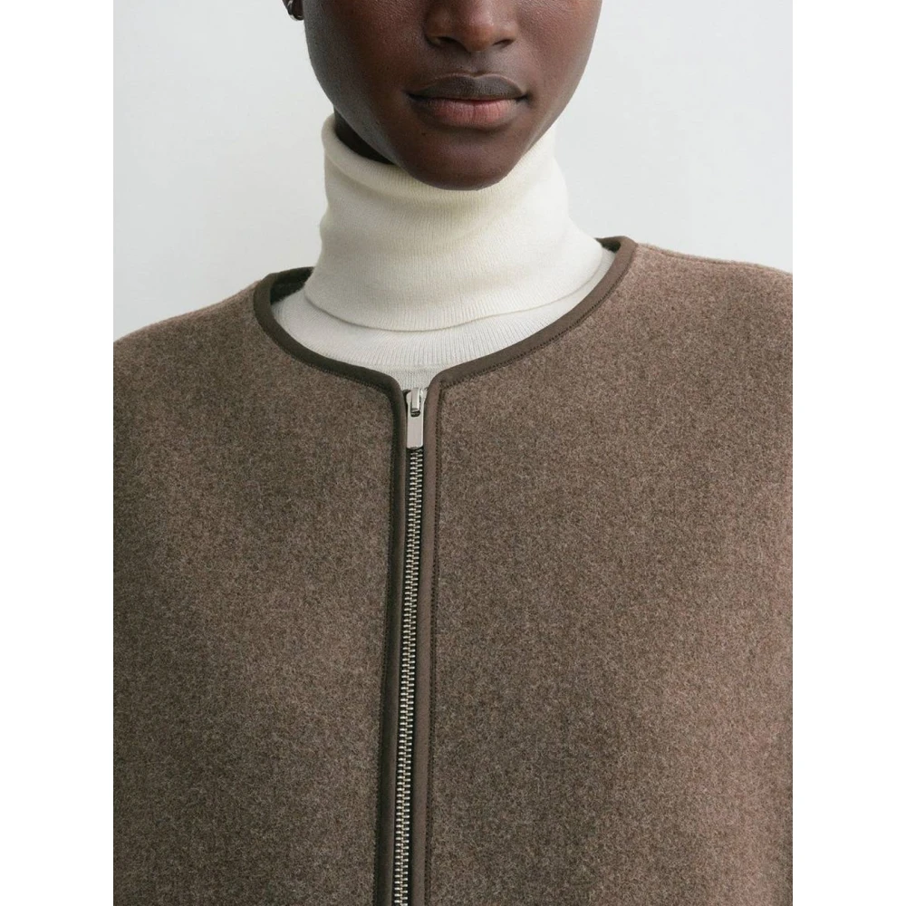 TotêMe Wollen jas met Chic Design Green Dames