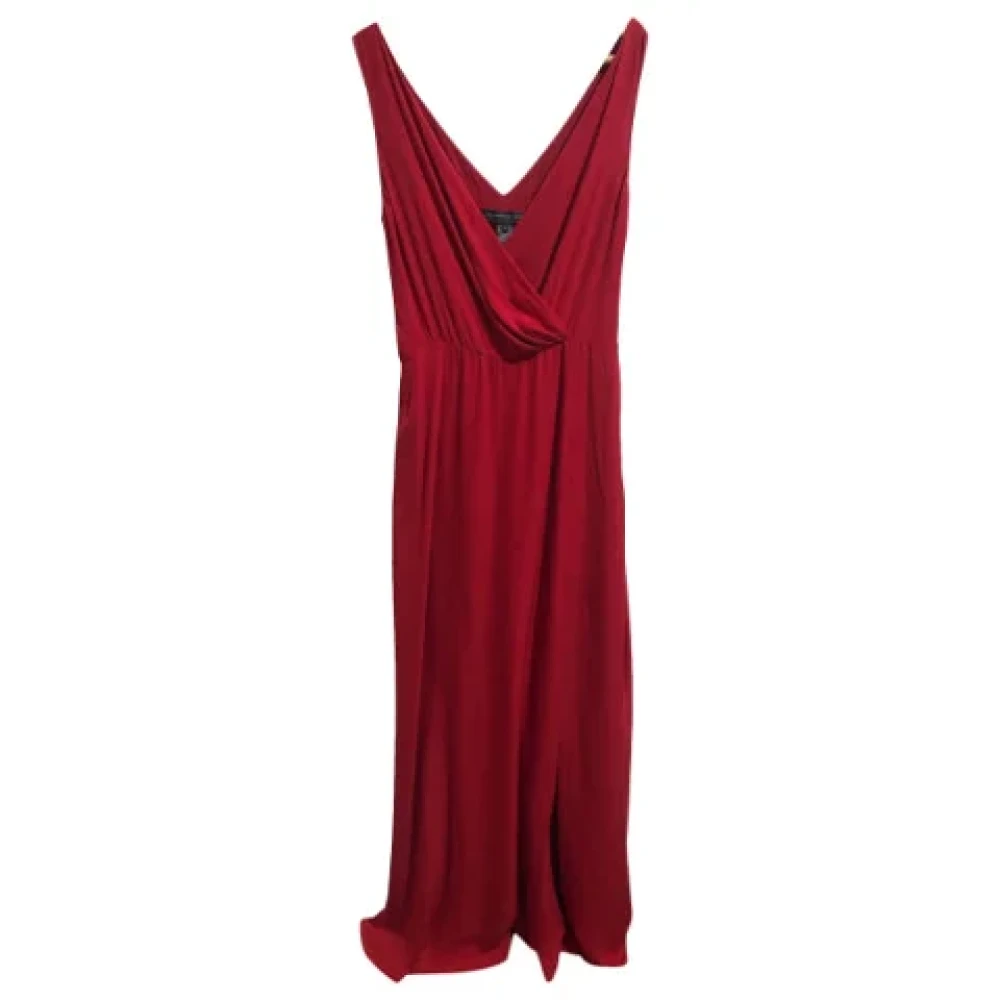 Ralph Lauren Pre-owned Silk dresses Red Dames