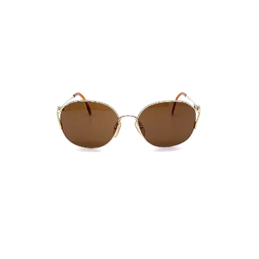 Dior Vintage Pre-owned Metal sunglasses Yellow Dames