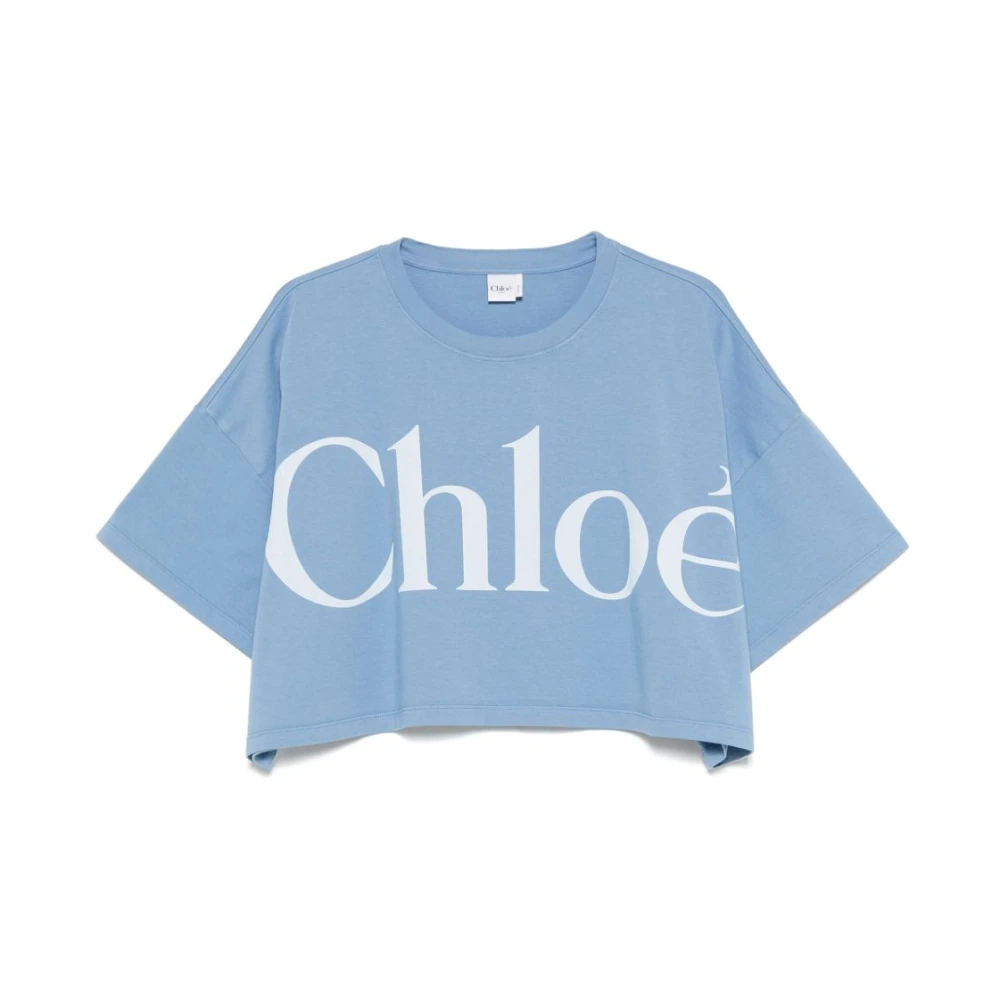 Chloé - Tops > T-Shirts - Blue - Chloé - Modalova