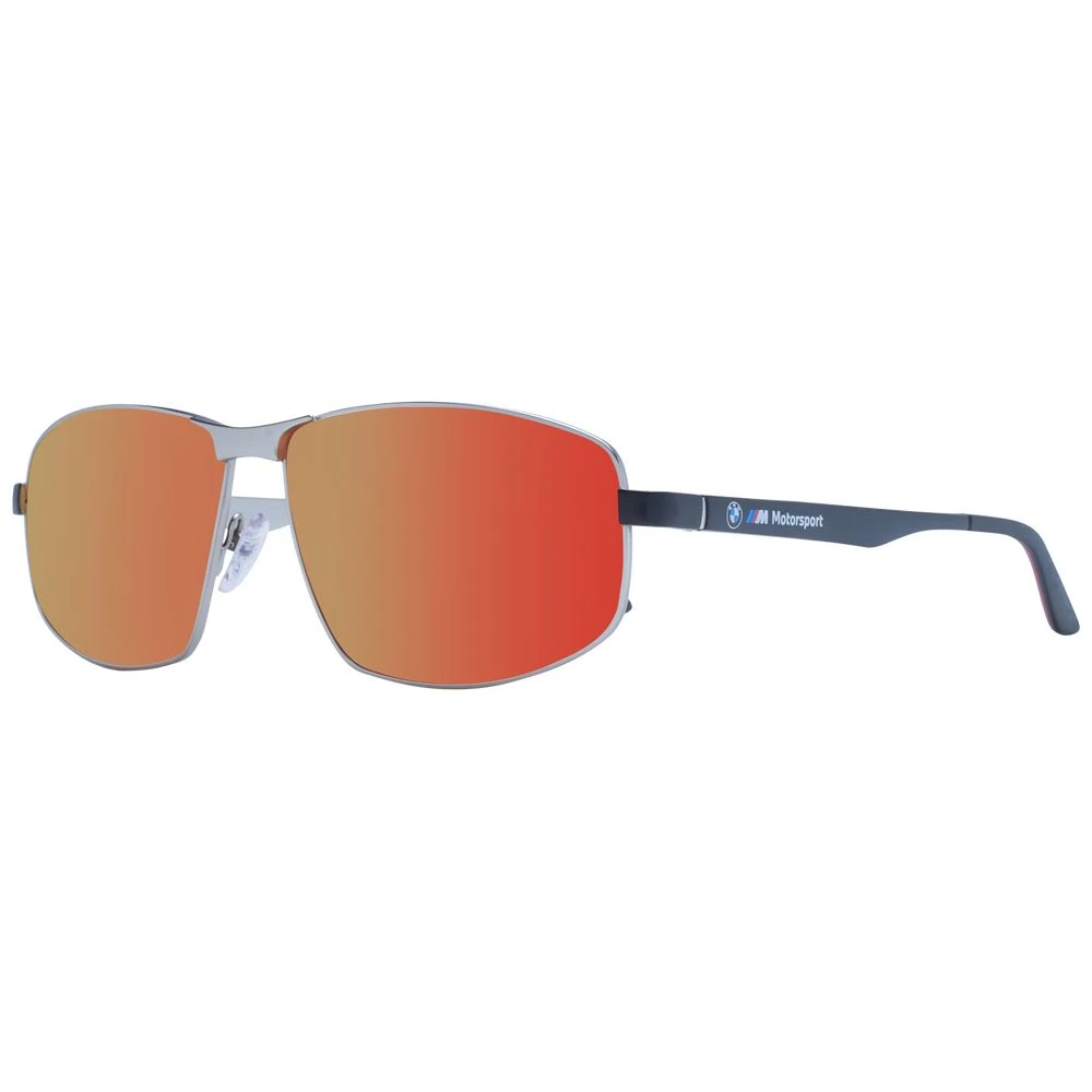 Bmw Men's Gray Mirrored Sunglasses Geometric Style