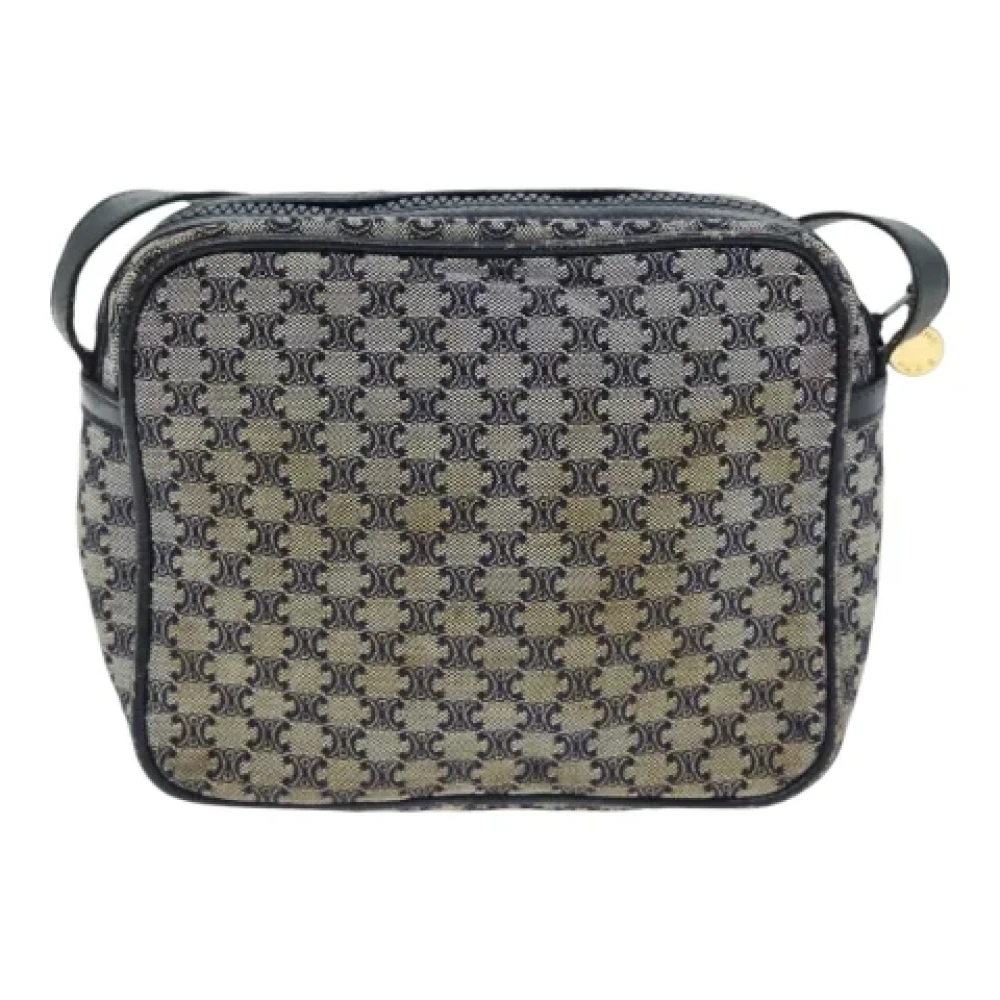 Celine Vintage Pre-owned Canvas shoulder-bags Blue Dames