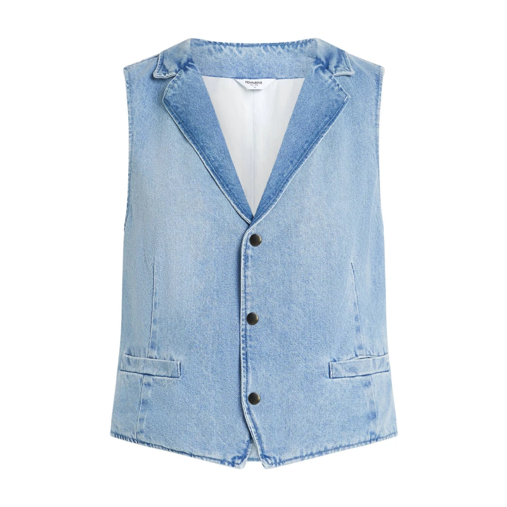 Penn&Ink N.Y Stijlvolle Waistcoat voor Vrouwen Blue Dames