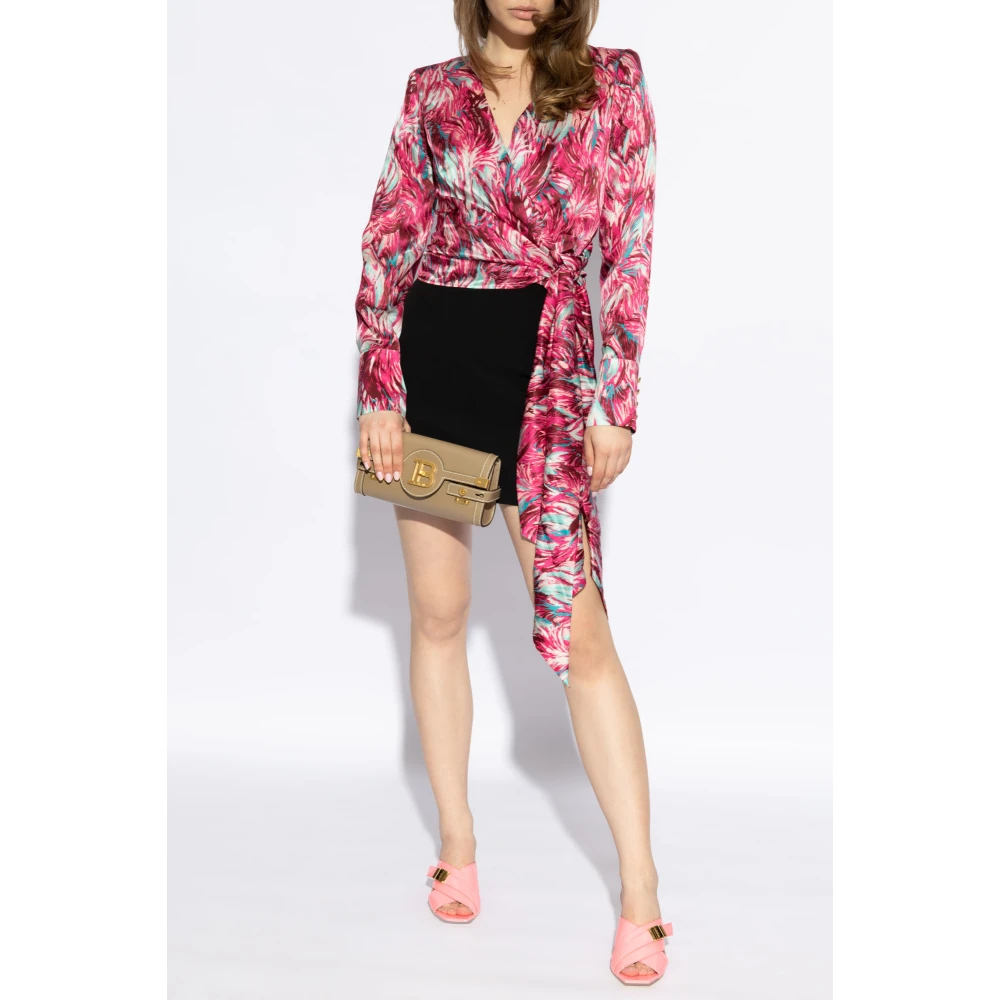 Balmain Rok met logo Black Dames