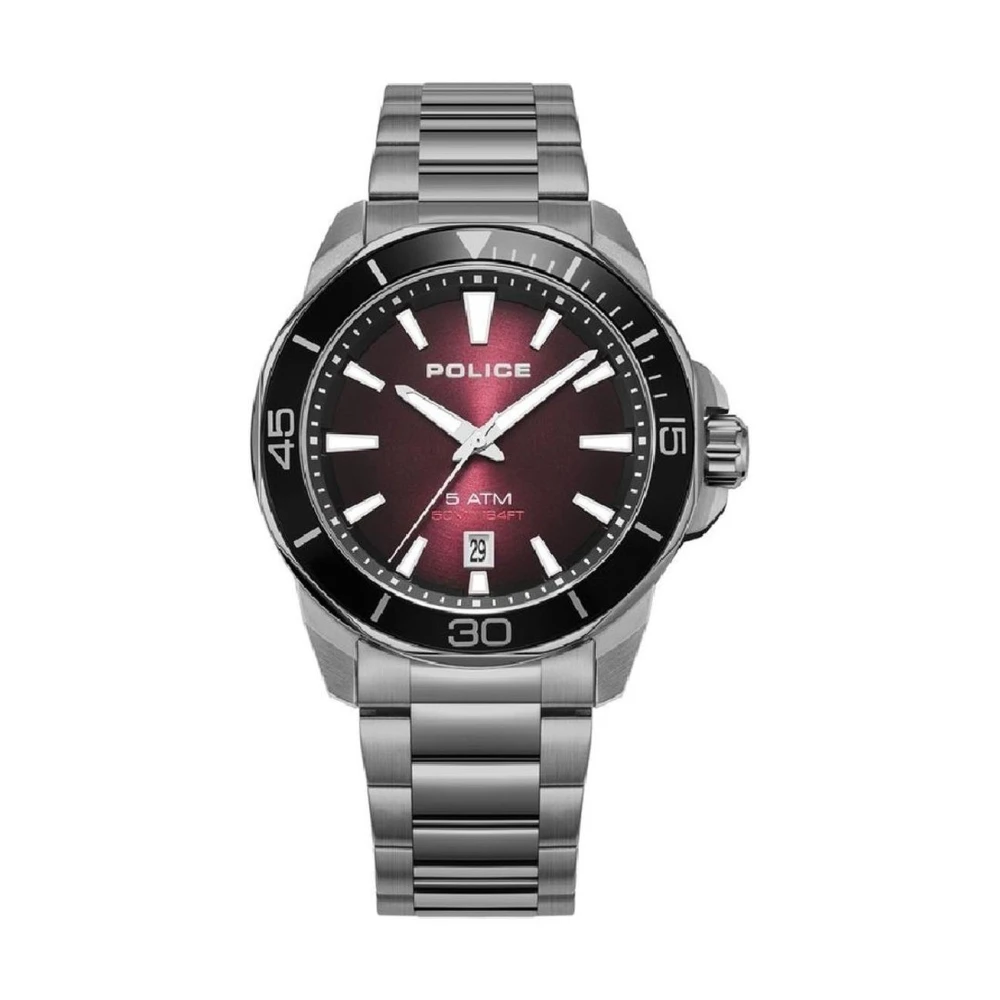 Police Men's Gray Stainless Steel Quartz Analog Watch