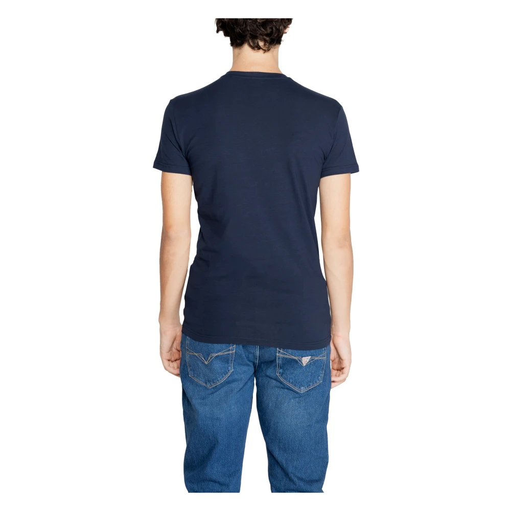Emporio Armani Mannen Crew Neck T-shirt Herfst Winter Blue Heren