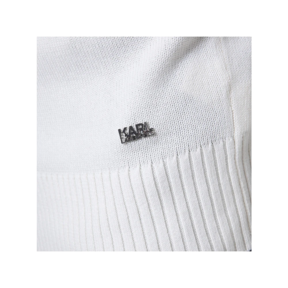 Karl Lagerfeld Off-white pullover met ritssluiting White Heren