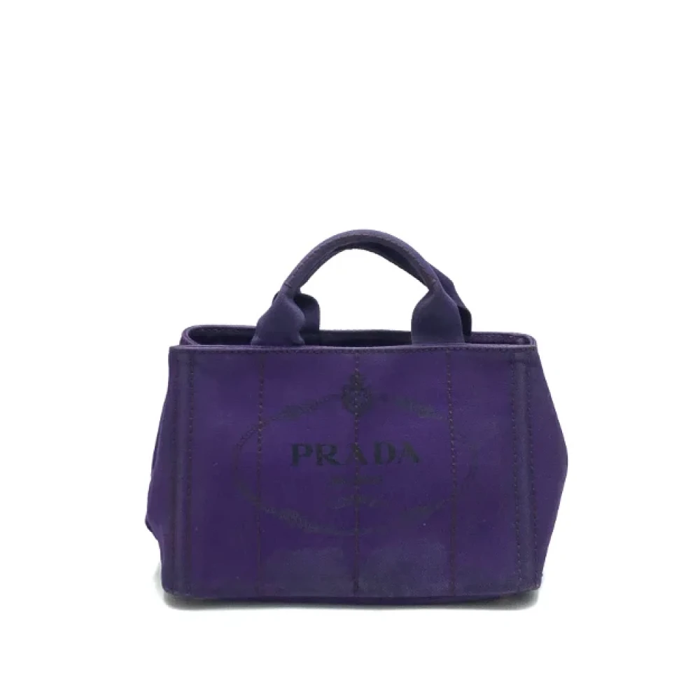 Prada Vintage Pre-owned Canvas prada-bags Purple Dames
