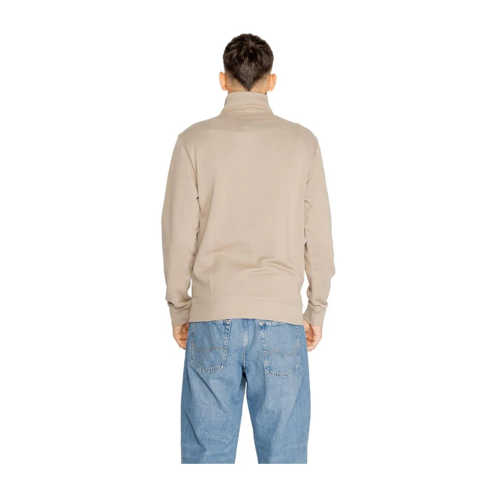 Hugo Boss Katoenen Trui Herfst Winter Collectie Brown Heren