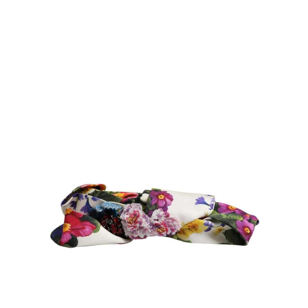 Dolce & Gabbana Women's Crystal Floral Silk Bow Headband