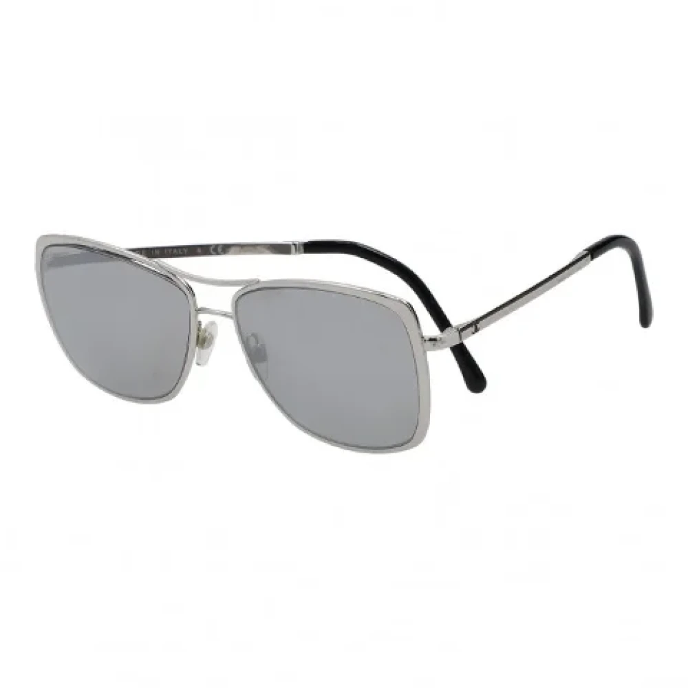 Chanel Vintage Pre-owned Fabric sunglasses Gray Dames