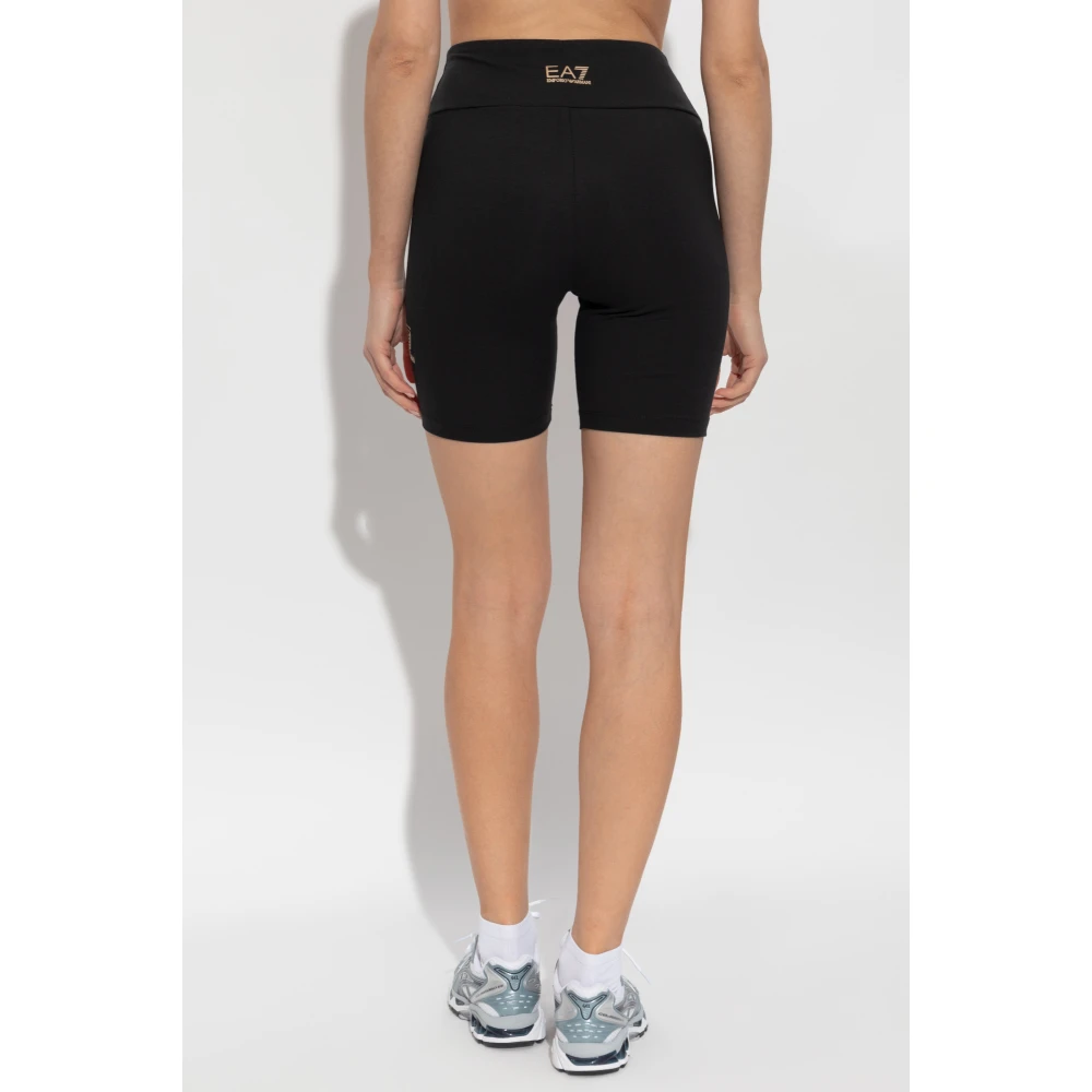 Emporio Armani EA7 Korte leggings uit de collectie Black Dames