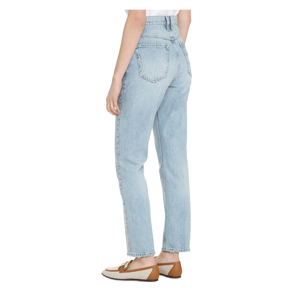 Frame Versleten straight-leg jeans Blue Dames