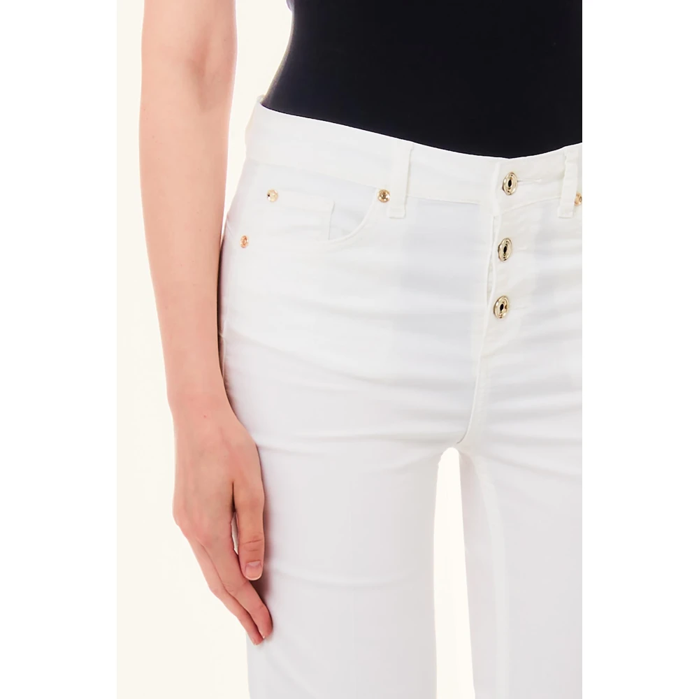 Liu Jo Hoge Taille Prinses Jeans White Dames
