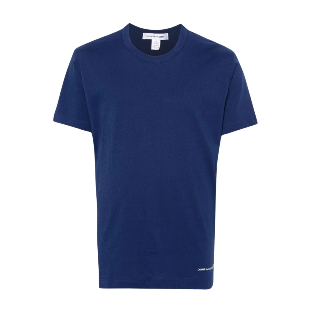 Comme des Garçons Navy Tee Shirt Klassieke Stijl Blue Heren