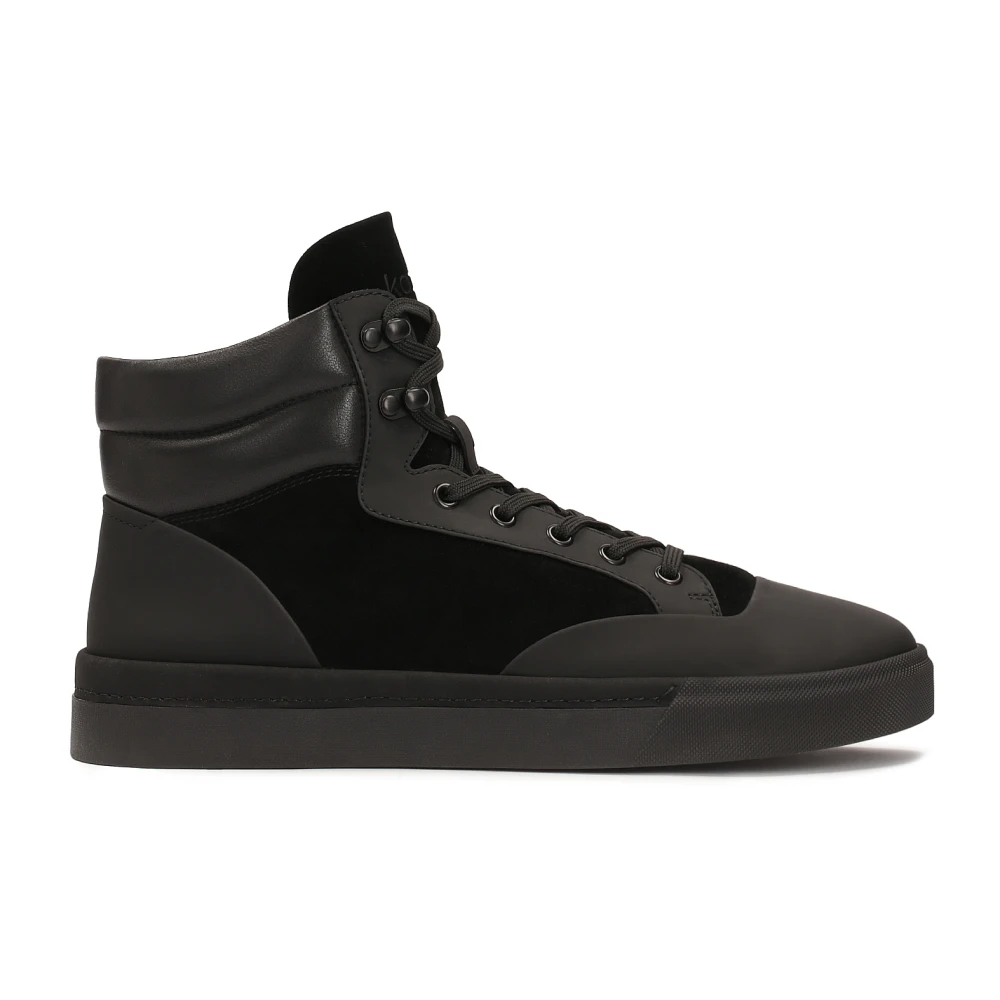 Kazar Hoge sneakers in drie verschillende materialen Heren Schoenen Zwart