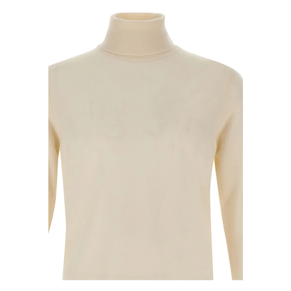 Kangra Witte Wol Kasjmier Coltrui Sweater White Heren