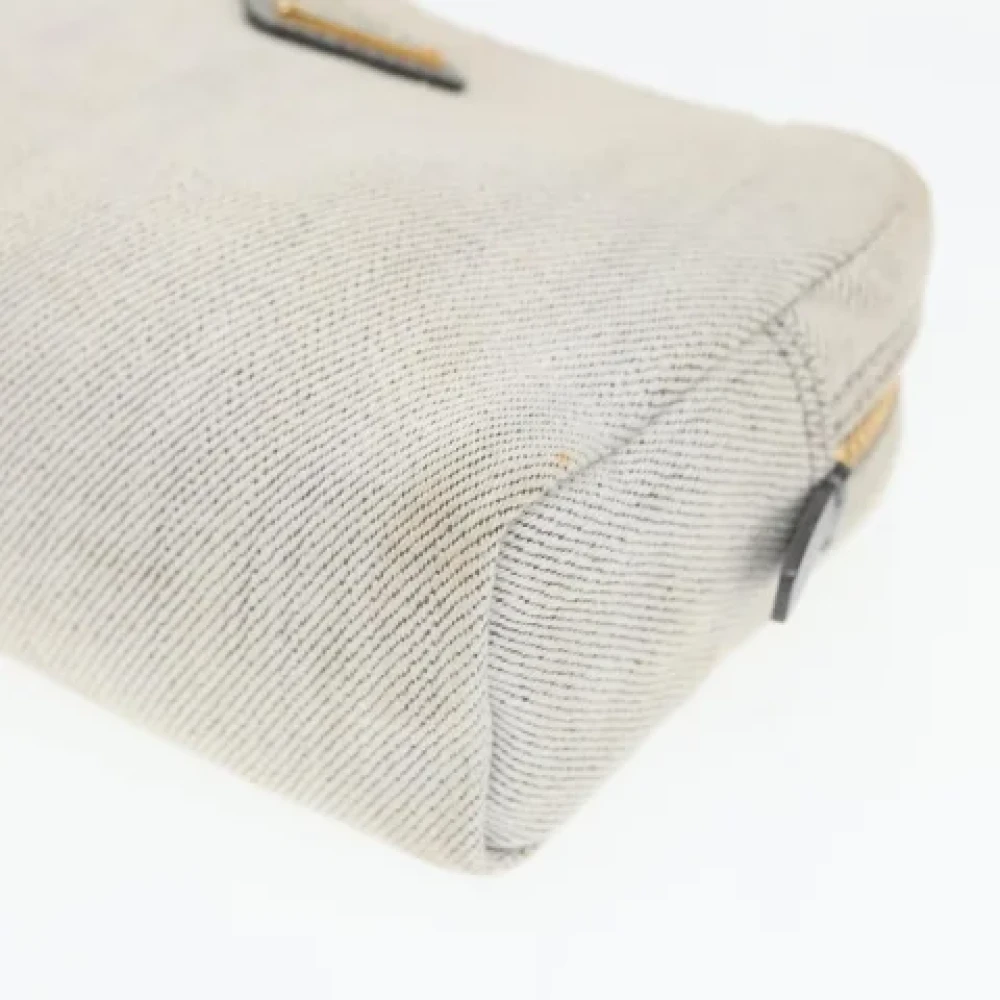 Prada Vintage Pre-owned Canvas pouches Gray Dames