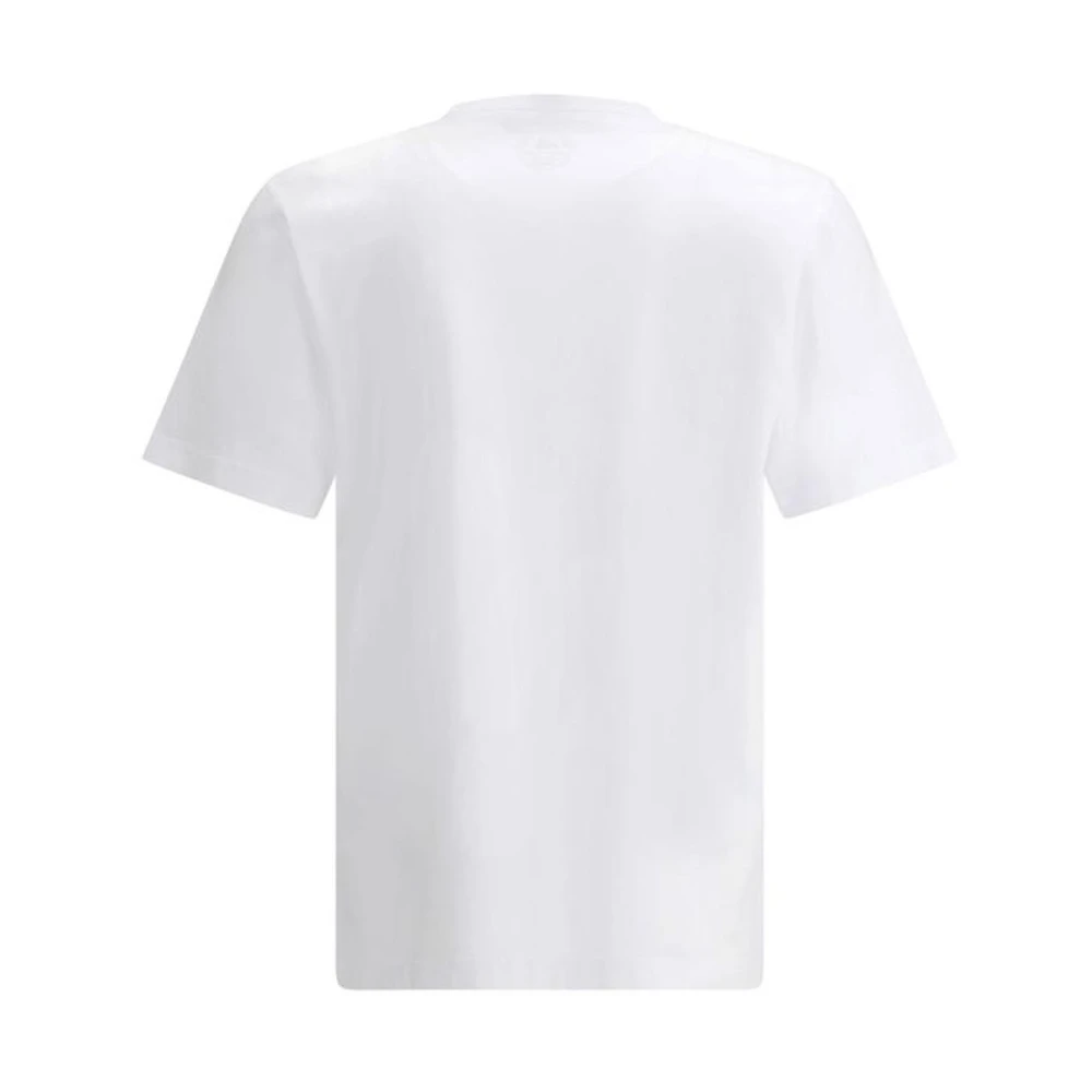 Dsquared2 Monogram Katoenen T-shirt met Geribbelde Hals White Heren