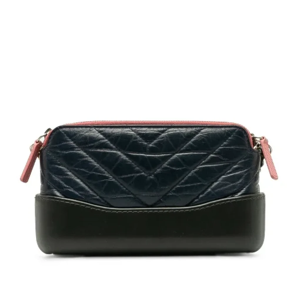 Chanel Vintage Pre-owned Leather shoulder-bags Blue Dames