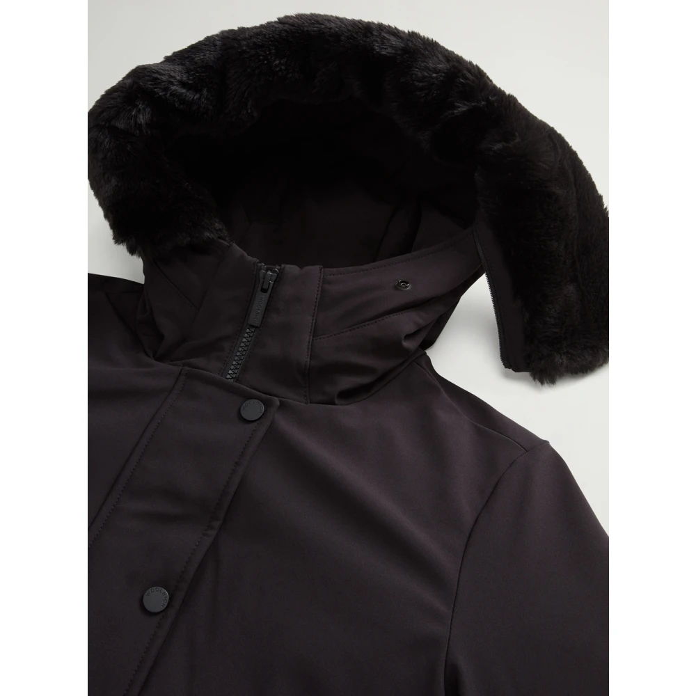 Woolrich Zwarte Donsbont Parka Jas Black Dames