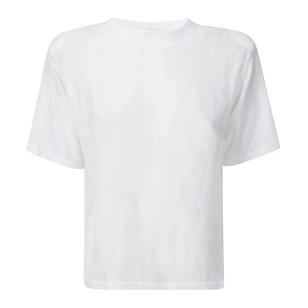 IRO Gestructureerd T-shirt met halve mouwen White Dames