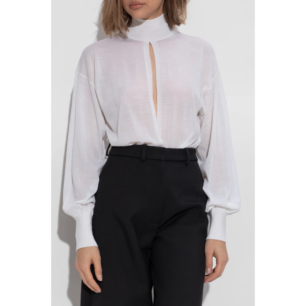 Alaïa Wollen bodysuit Beige Dames