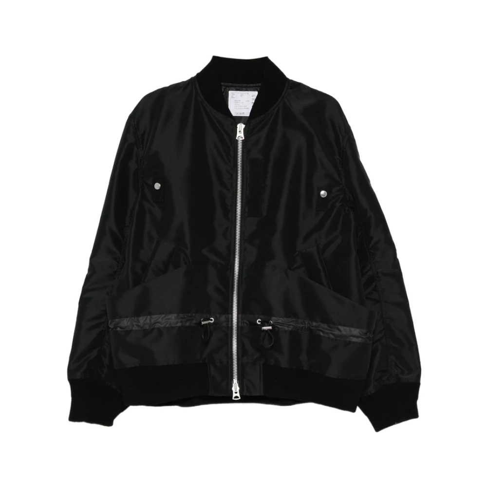 Sacai Men's Black Stylish Outerwear Jacket - Bomber Jackets - Xl - Jackets