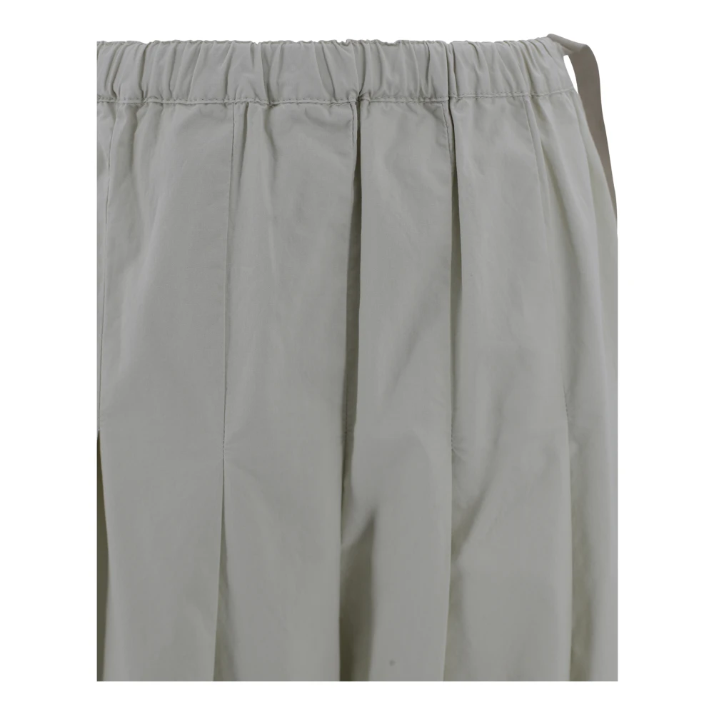 Soeur Katoenen rok met zakken en plooien Beige Dames