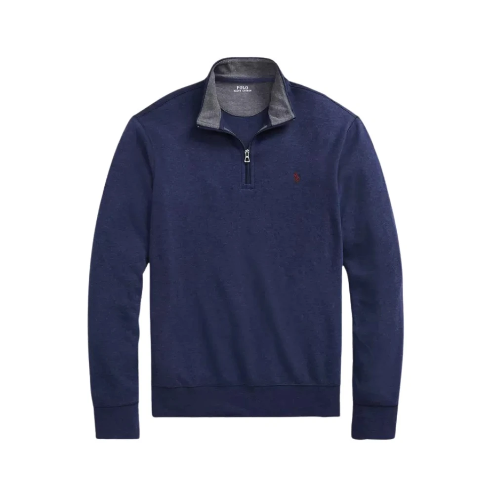 Ralph Lauren Navy Zip Sweatshirt Blue, Herr