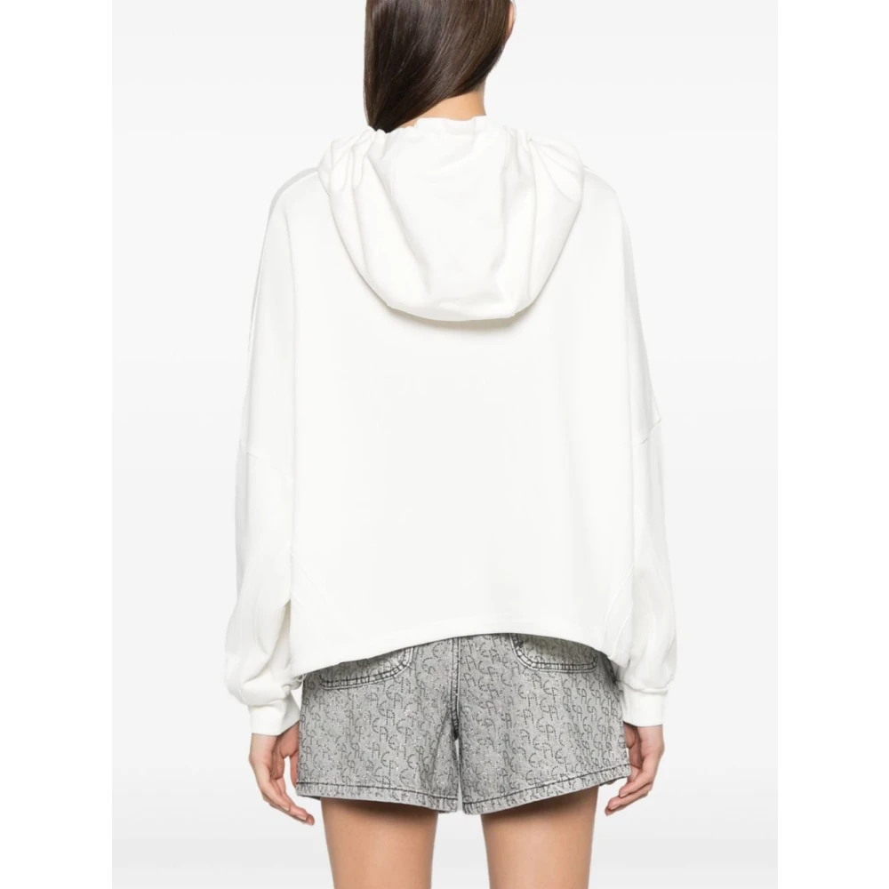 Emporio Armani Witte Sweater met Logo Detail White Dames