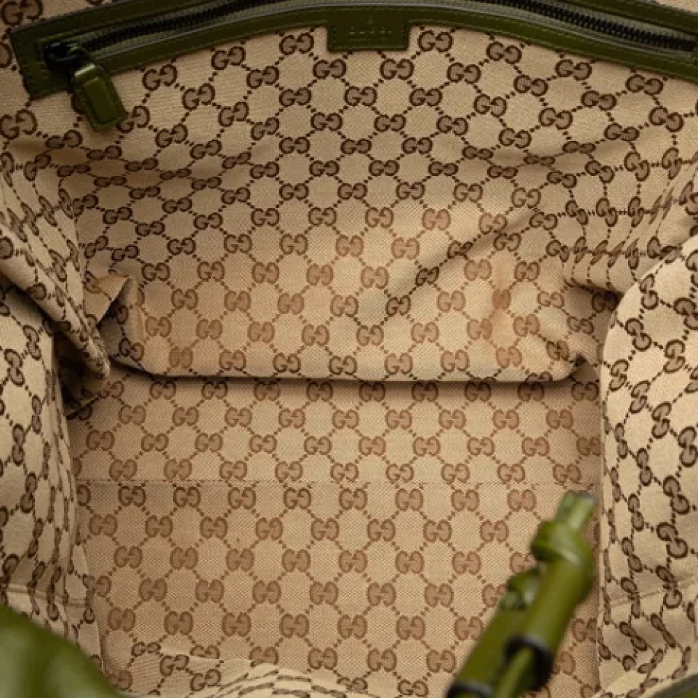 Gucci Vintage Pre-owned Leather totes Green Dames
