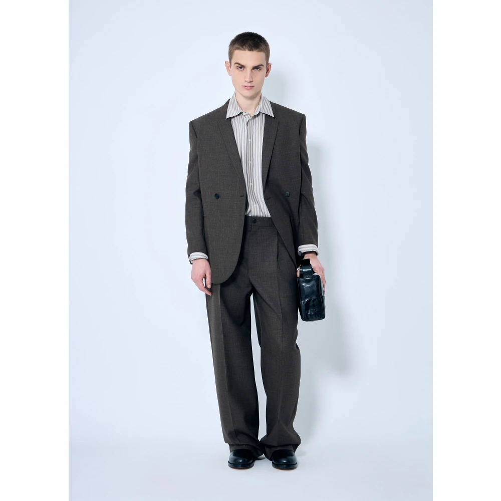 The Row Getailleerde wollen broek Brown Heren