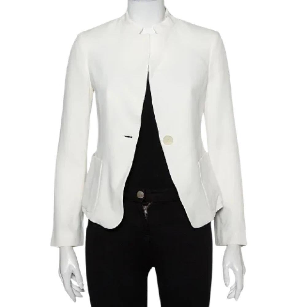 Armani Pre-owned Fabric outerwear White Dames