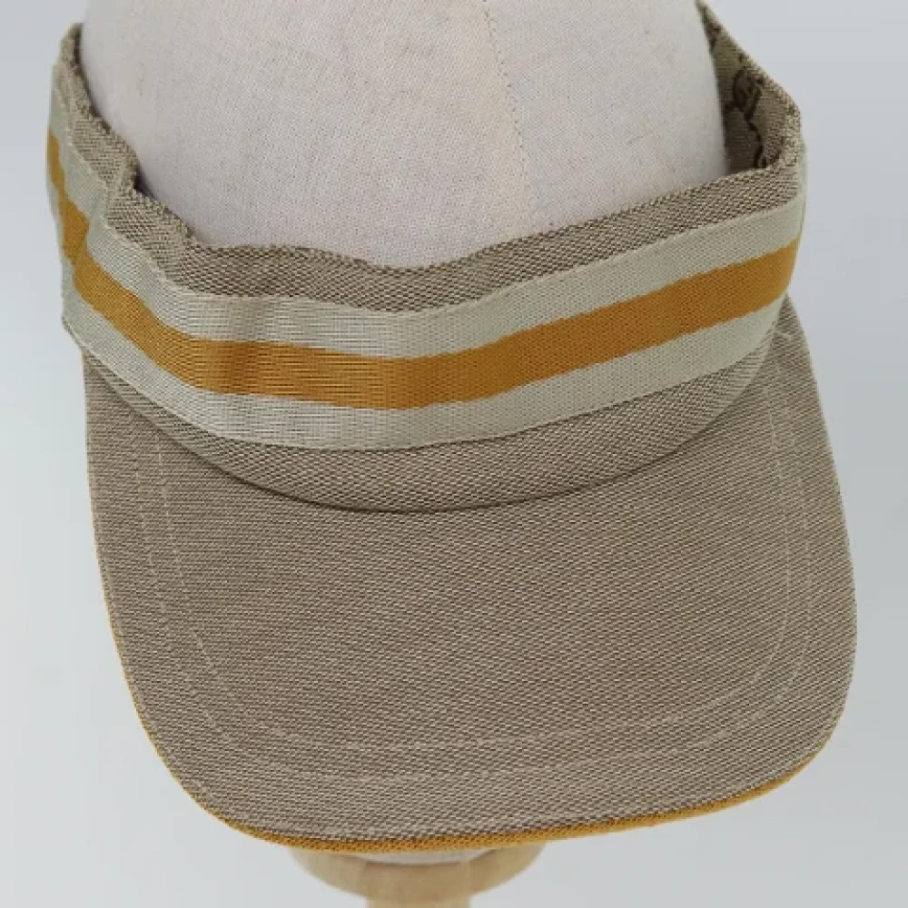 Gucci Vintage Pre-owned Canvas hats Beige Dames